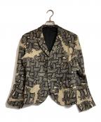 NEMETHネメス）の古着「ロープ柄立体裁断ジャケット」｜ブラウン