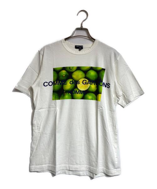 COMME des GARCONS HOMME（コムデギャルソン オム）COMME des GARCONS HOMME (コムデギャルソン オム) ロゴ×フルーツTee ホワイト サイズ:Mの古着・服飾アイテム