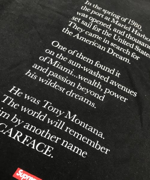 SUPREME（シュプリーム）SUPREME (シュプリーム) Scarface Shower Tee ブラック サイズ:Sの古着・服飾アイテム