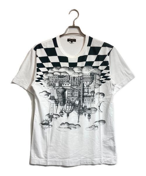 COMME des GARCONS HOMME PLUS（コムデギャルソンオムプリュス）COMME des GARCONS HOMME PLUS (コムデギャルソンオムプリュス) だまし絵Tee ホワイト サイズ:Sの古着・服飾アイテム