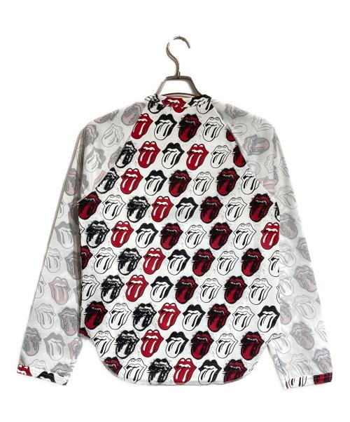 COMME des GARCONS HOMME PLUS（コムデギャルソンオムプリュス）COMME des GARCONS HOMME PLUS (コムデギャルソンオムプリュス) ROLLING STONES (ローリングストーンズ) リップ総柄カットソー ホワイト サイズ:Sの古着・服飾アイテム