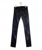 DIOR HOMMEディオール オム）の古着「ペイント加工スキニーデニム」｜ブラック