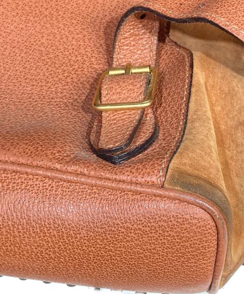 GUCCI（グッチ）GUCCI (グッチ) バンブー×スエードリュック ブラウンの古着・服飾アイテム