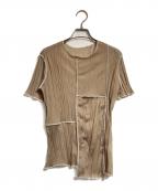 Y'sワイズ）の古着「シアーシワ加工カットソー」｜ベージュ