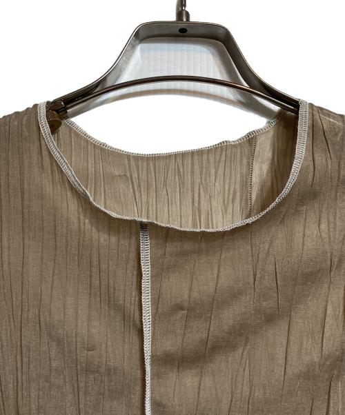 Y's（ワイズ）Y's (ワイズ) シアーシワ加工カットソー ベージュ サイズ:2の古着・服飾アイテム