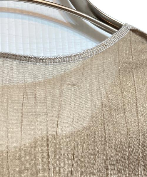 Y's（ワイズ）Y's (ワイズ) シアーシワ加工カットソー ベージュ サイズ:2の古着・服飾アイテム