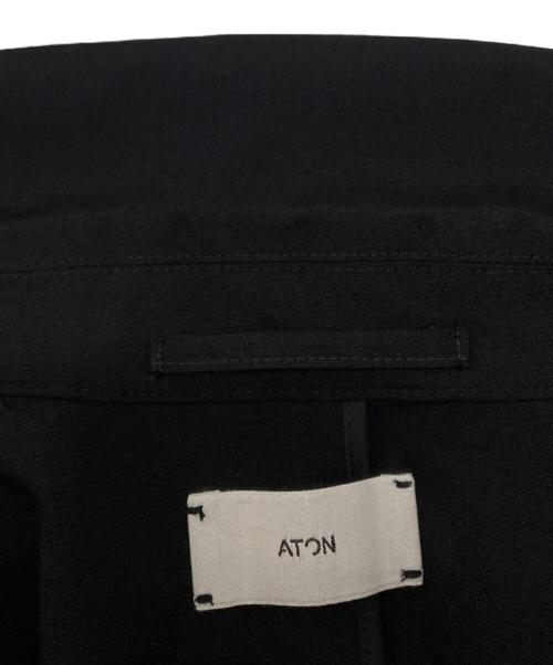 ATON（エイトン）ATON (エイトン) トロピカルウールテーラードジャケット ブラック サイズ:2の古着・服飾アイテム