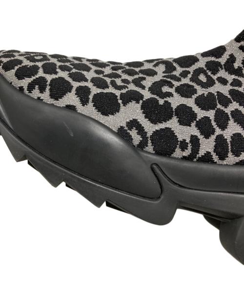 sergio rossi（セルジオロッシ）sergio rossi (セルジオロッシ) レオパードソックススニーカー グレー サイズ:37の古着・服飾アイテム