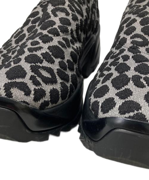 sergio rossi（セルジオロッシ）sergio rossi (セルジオロッシ) レオパードソックススニーカー グレー サイズ:37の古着・服飾アイテム