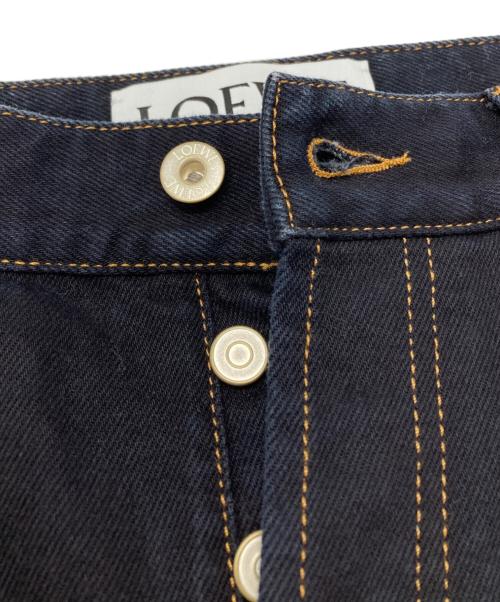 LOEWE（ロエベ）LOEWE (ロエベ) アナグラムポケットテーパードデニムパンツ インディゴ サイズ:34の古着・服飾アイテム