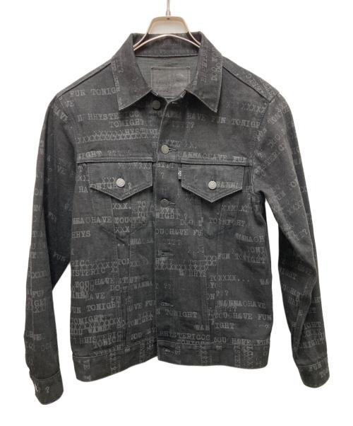 Thee Hysteric XXX（ジィ ヒステリックトリプルエックス）Thee Hysteric XXX (ジィ ヒステリックトリプルエックス) HAVE FUN TYPE LOGOデニムジャケット ブラック サイズ:Mの古着・服飾アイテム