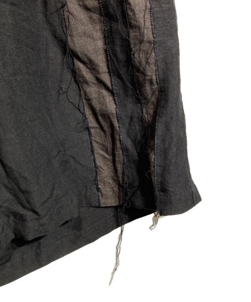 s'yte（サイト）s'yte (サイト) BIO-WASHED DUAL FABRIC WIDE CROPPED PANTS ブラック サイズ:34の古着・服飾アイテム