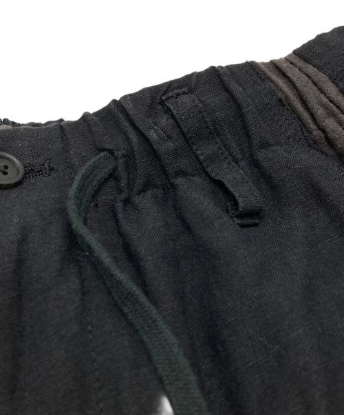 s'yte（サイト）s'yte (サイト) BIO-WASHED DUAL FABRIC WIDE CROPPED PANTS ブラック サイズ:34の古着・服飾アイテム