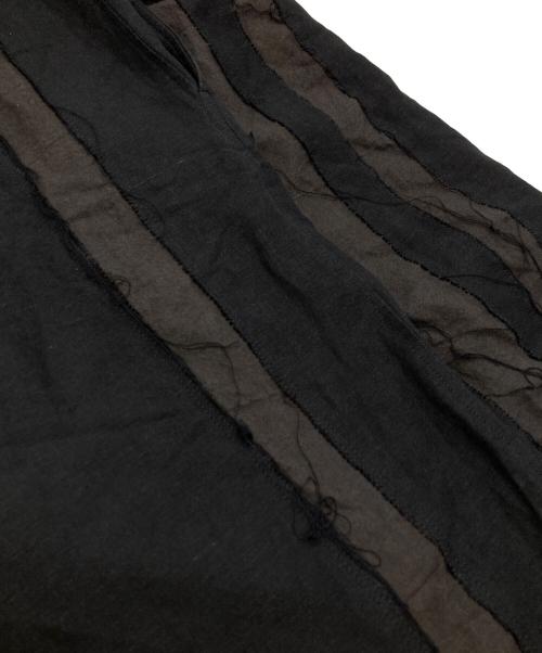 s'yte（サイト）s'yte (サイト) BIO-WASHED DUAL FABRIC WIDE CROPPED PANTS ブラック サイズ:34の古着・服飾アイテム