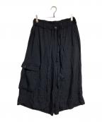 s'yteサイト）の古着「クロップワイドカーゴパンツ」｜ブラック