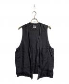 BLACK COMME des GARCONSブラックコムデギャルソン）の古着「バック刺繍スカベスト」｜ブラック