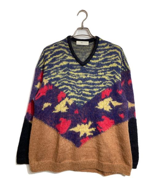 TOGA VIRILIS（トーガ ビリリース）TOGA VIRILIS (トーガ ビリリース) MOHAIR ANIMAL JACQUARD KNIT ブラウン サイズ:48の古着・服飾アイテム