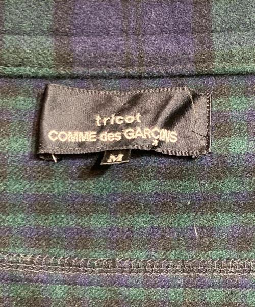tricot COMME des GARCONS（トリココムデギャルソン）tricot COMME des GARCONS (トリココムデギャルソン) 変形ウールメルトンコート グリーン サイズ:Mの古着・服飾アイテム