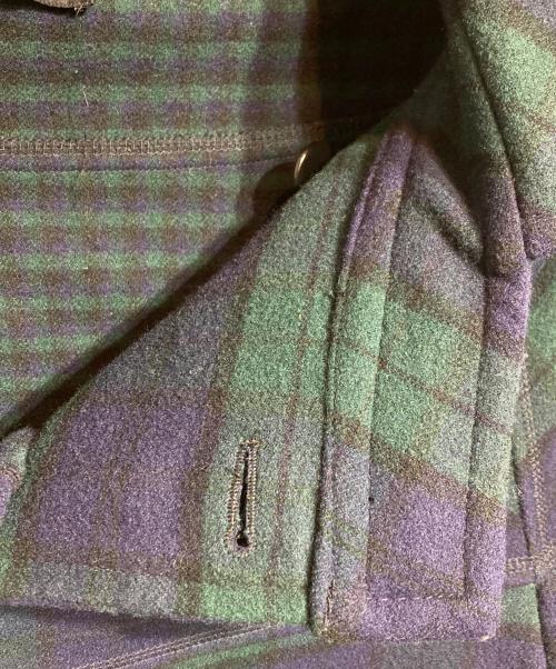 tricot COMME des GARCONS（トリココムデギャルソン）tricot COMME des GARCONS (トリココムデギャルソン) 変形ウールメルトンコート グリーン サイズ:Mの古着・服飾アイテム