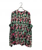 SUPREMEシュプリーム）の古着「Dyed Bear L/S Top」｜ピンク×グリーン