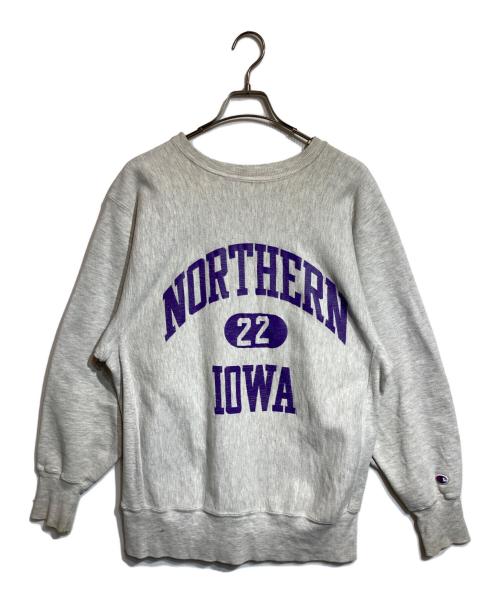 Champion（チャンピオン）Champion (チャンピオン) アーチ3段カレッジロゴリバースウィーブスウェット グレー サイズ:XLの古着・服飾アイテム