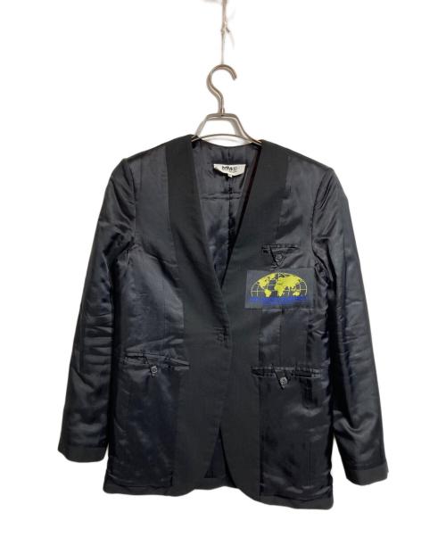 MM6 Maison Margiela（エムエムシックスメゾンマルジェラ）MM6 Maison Margiela (エムエムシックスメゾンマルジェラ) リバースパテッドジャケット ブラック サイズ:38の古着・服飾アイテム