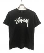 stussyステューシー）の古着「ロゴプリントTシャツ」｜ブラック