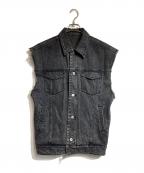 MAISON SPECIALメゾンスペシャル）の古着「デニムオーバーベスト」｜グレー