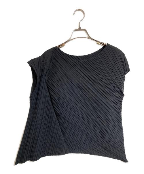 PLEATS PLEASE（プリーツプリーズ）PLEATS PLEASE (プリーツプリーズ) Switching Pleats Top ブラック サイズ:3の古着・服飾アイテム