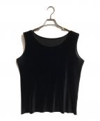 PLEATS PLEASEプリーツプリーズ）の古着「プリーツノースリーブブラウス」｜ブラック