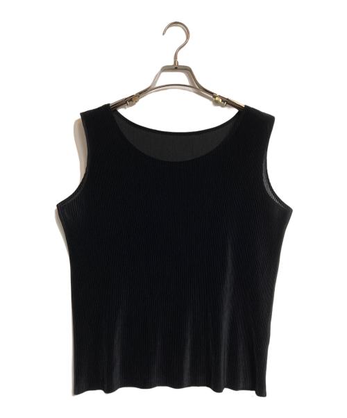 PLEATS PLEASE（プリーツプリーズ）PLEATS PLEASE (プリーツプリーズ) プリーツノースリーブブラウス ブラック サイズ:3の古着・服飾アイテム