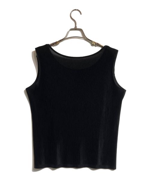 PLEATS PLEASE（プリーツプリーズ）PLEATS PLEASE (プリーツプリーズ) プリーツノースリーブブラウス ブラック サイズ:3の古着・服飾アイテム