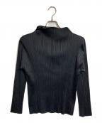 PLEATS PLEASEプリーツプリーズ）の古着「ハイネックプリーツカットソー」｜ブラック