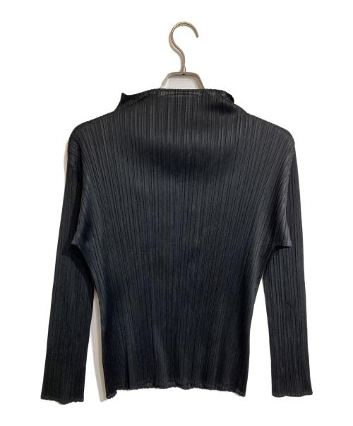 PLEATS PLEASE（プリーツプリーズ）PLEATS PLEASE (プリーツプリーズ) ハイネックプリーツカットソー ブラック サイズ:3の古着・服飾アイテム