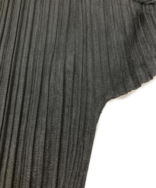 PLEATS PLEASE（プリーツプリーズ）PLEATS PLEASE (プリーツプリーズ) ハイネックプリーツカットソー ブラック サイズ:3の古着・服飾アイテム
