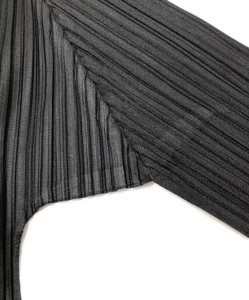 PLEATS PLEASE（プリーツプリーズ）PLEATS PLEASE (プリーツプリーズ) ハイネックプリーツカットソー ブラック サイズ:3の古着・服飾アイテム