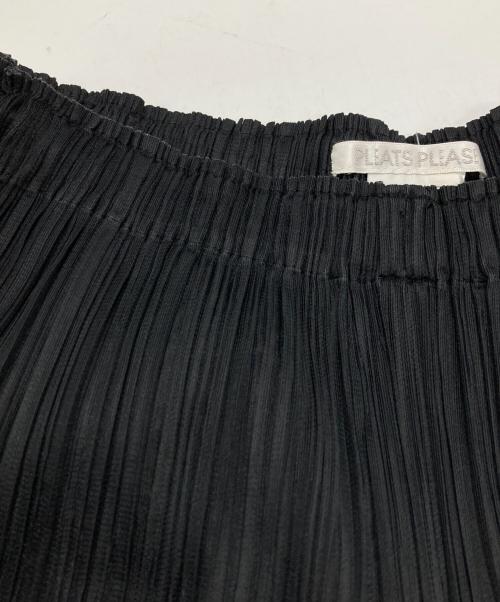 PLEATS PLEASE（プリーツプリーズ）PLEATS PLEASE (プリーツプリーズ) プリーツワイドクロップパンツ ブラック サイズ:2の古着・服飾アイテム