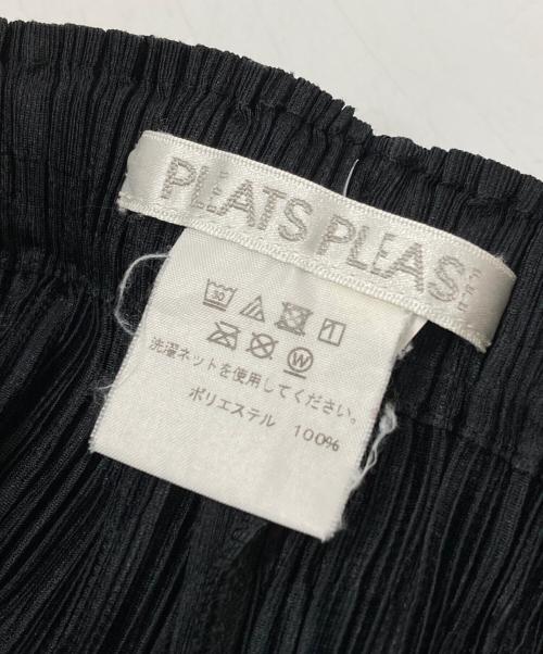 PLEATS PLEASE（プリーツプリーズ）PLEATS PLEASE (プリーツプリーズ) プリーツワイドクロップパンツ ブラック サイズ:2の古着・服飾アイテム