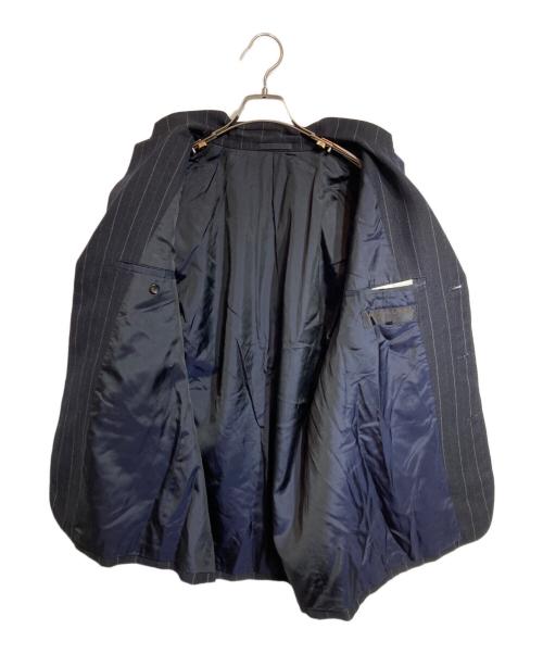 COMME des GARCONS HOMME（コムデギャルソン オム）COMME des GARCONS HOMME (コムデギャルソン オム) ストライプウールテーラードジャケット ネイビー サイズ:Lの古着・服飾アイテム