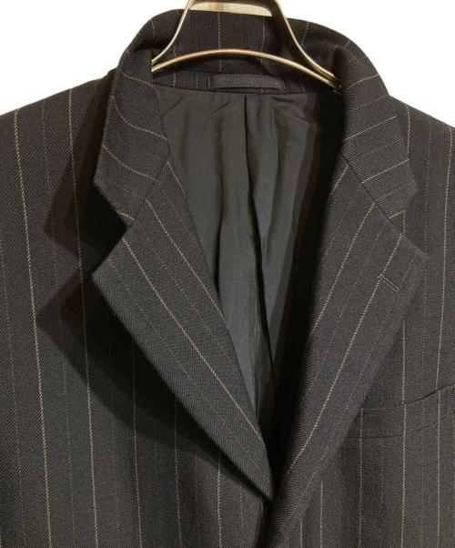 COMME des GARCONS HOMME（コムデギャルソン オム）COMME des GARCONS HOMME (コムデギャルソン オム) ストライプウールテーラードジャケット ネイビー サイズ:Lの古着・服飾アイテム