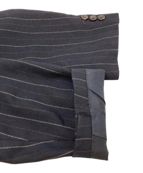 COMME des GARCONS HOMME（コムデギャルソン オム）COMME des GARCONS HOMME (コムデギャルソン オム) ストライプウールテーラードジャケット ネイビー サイズ:Lの古着・服飾アイテム