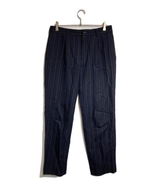 COMME des GARCONS HOMME（コムデギャルソン オム）COMME des GARCONS HOMME (コムデギャルソン オム) ウールストライプパンツ ネイビー サイズ:Mの古着・服飾アイテム
