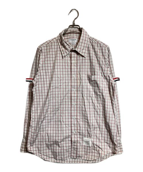 Thom Browne（トムブラウン）Thom Browne (トムブラウン) チェックシャツ レッド×ホワイト サイズ:3の古着・服飾アイテム
