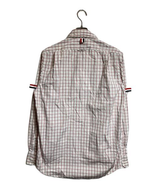 Thom Browne（トムブラウン）Thom Browne (トムブラウン) チェックシャツ レッド×ホワイト サイズ:3の古着・服飾アイテム