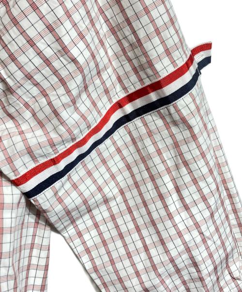 Thom Browne（トムブラウン）Thom Browne (トムブラウン) チェックシャツ レッド×ホワイト サイズ:3の古着・服飾アイテム
