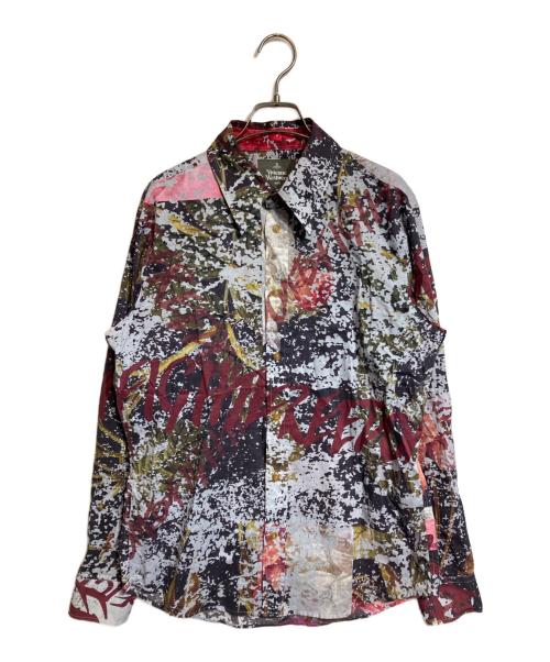 Vivienne Westwood man（ヴィヴィアン ウェストウッド マン）Vivienne Westwood man (ヴィヴィアン ウェストウッド マン) FREEDOM FIGHTER PUZZLE ROSE 柄シャツ マルチカラー サイズ:50の古着・服飾アイテム