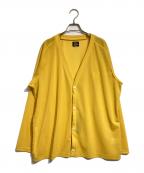 Needlesニードルズ）の古着「パピヨン刺繍 Vネックカーディガン」｜イエロー