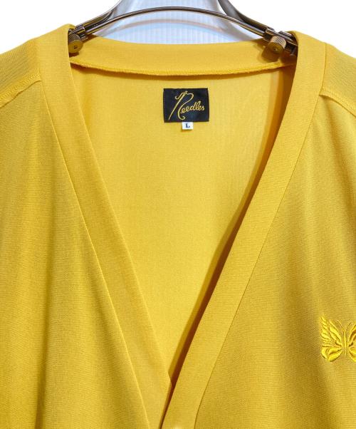 Needles（ニードルズ）Needles (ニードルズ) パピヨン刺繍 Vネックカーディガン イエロー サイズ:Lの古着・服飾アイテム