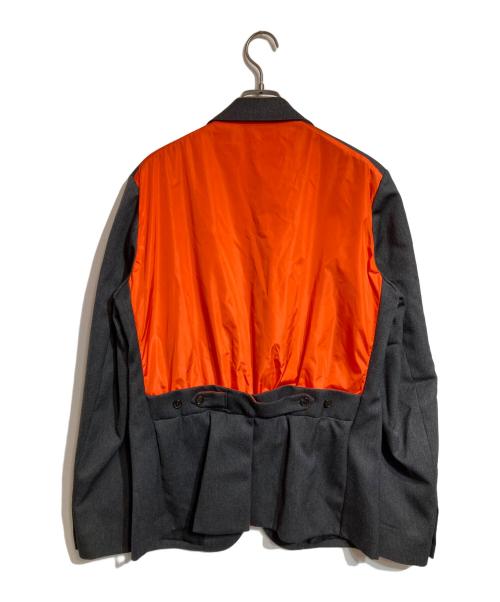 DSQUARED2（ディースクエアード）DSQUARED2 (ディースクエアード) ドッキングテーラードジャケット オレンジ×グレー サイズ:50の古着・服飾アイテム