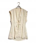 Ameriアメリ）の古着「LIGHT TWEED WAIST SHAPE TOP」｜ピンク